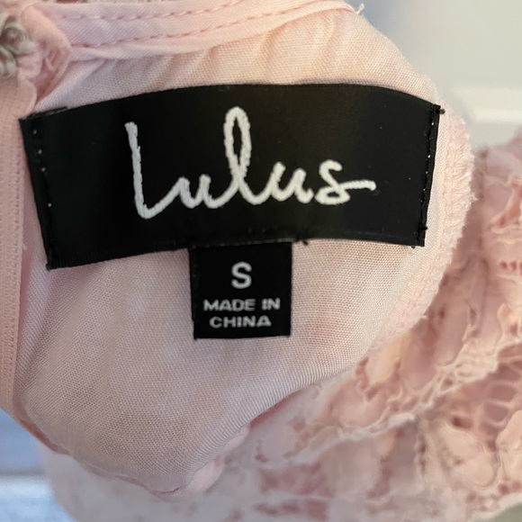 MOVING SALE Lulus light pink lace dress - Picture 4 of 7